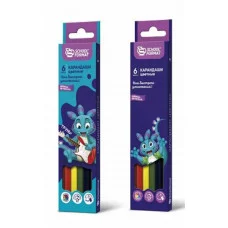 Набор цветн.каранд Schoolformat SMART DINO 6 цв. шестигран. корп. дерев. карт.уп. 247659