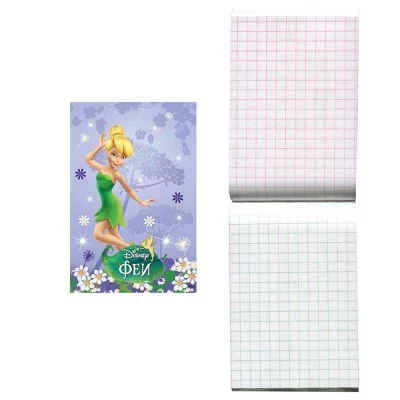 Блокнот А7 48л. на склейке Hatber Disney. Феи 3-х цветный блок 48Б7В1к-20328
