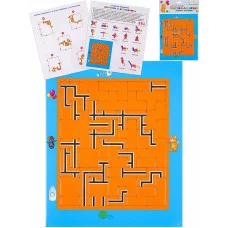 Рамка-вкладыш Танграм-лабиринт "Котёнок с игрушками"  (39 деталей) П-2659