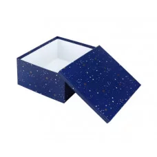 Коробка квадратная подарочная 1 шт Звездная ночь 7 х 7 х 4 см РазборПП-4545