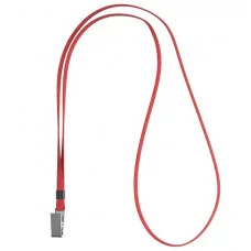 Лента для бейджа ErichKrause 42 см, металлический клип, красный 63715