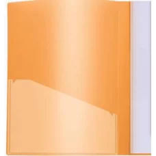 Папка с 10 вкладышами "Juicy" A4, 450 мкм, вкладыши 30 мкм, фактура "песок" внешний карман со сменной этикеткой, внутренний карман, индивидуальная маркировка, непрозрачная оранжевая 3100902