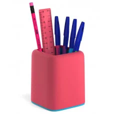 Набор настольный пластиковый ErichKrause Forte Bubble Gum розовый с голубой вставкой 57977