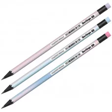 Карандаш ч/г Berlingo "Shade" HB, черное дерево, круглый, заточен., с ластиком, ассорти 320765