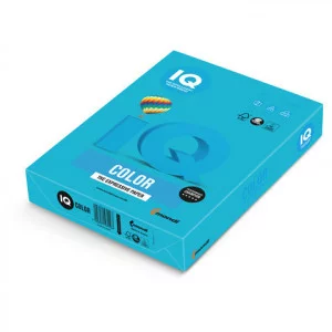 Бумага цветная IQ color, А4, 80 г/м2, 500 л. интенсив, светло-синяя, AB48 110663
