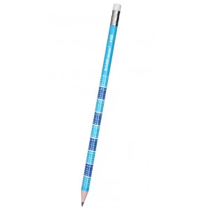 Чернографитный карандаш ErichKrause 2x2, круглый, с ластиком, HB  45619