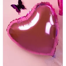 Шар (18\'\'/46 см) Сердце, Фуксия, 1 шт. 18001F