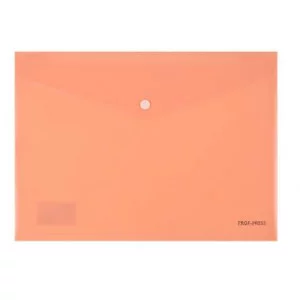Папка-конверт на кнопке А4, 180мкм, персиковый (ПК-8657) ПК-8657