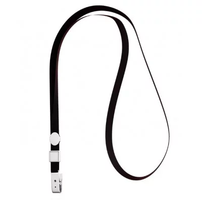 Лента для бейджа ErichKrause 38 см, пластиковый клип, черный 63746