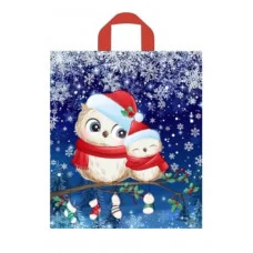 Пакет с петлевой ручкой НГ 17002 Совушки 43,5*38(ТИКО)