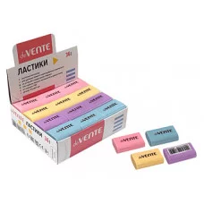 Ластик "Pastel" синтетический каучук, прямоугольный цветной, 37x24x11 мм 8030907