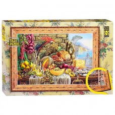 Пазлы 500+рамка "Натюрморт с попугаем" 91029