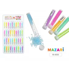 Бисер круглый M-4300 в пластиковой тубе с крышкой цвет ассорти цена за 1 тубу