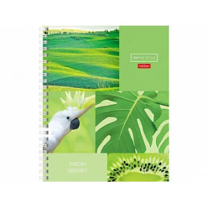 Тетрадь 96л А5ф клетка на гребне мат ламин,тиснение -Simple Style- 067315