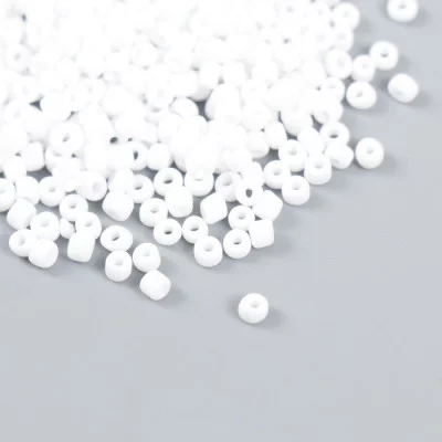 Бисер "Zlatka" 08/0, 3 мм, 10 г 0041M белый 9317344