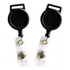 Держатель для бейджа круглый, рулетка, петля Т-543 BL черный, J.Otten 80630