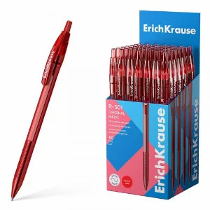 Ручка шариковая автоматическая ErichKrause R-301 Matic Original 1.0, цвет чернил красный 