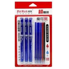 Набор "Пиши стирай" Zuixua CL-61 син 0,5мм 3 ручки, игольчатый стержень +6 стержней 321230