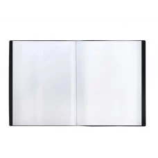 Папка со 100 вкладышами СТАММ А4, 30мм, 600мкм, пластик, черная 343149