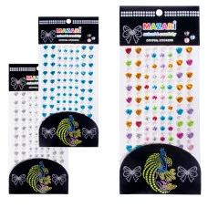 Декор Стразы самоклеющиеся MAZARI "Сердца+круг" 164шт акрил ассорти M-8708 189309