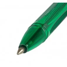 Ручка шариковая СТАММ "555" зеленая, 0,7мм, тонированный корпус 346481