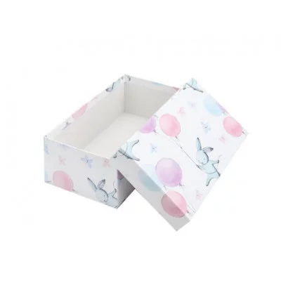 Коробка прямоугольная подарочная 1 шт Зайка на воздушном шаре 17 х 11 х 6 см РазборПП-4506