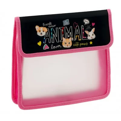 Папка для тетрадей 1 отделение, ArtSpace "Cute Pets", А5, пластик, на липучке 365778