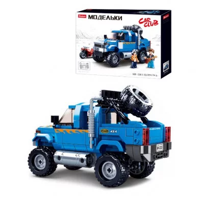 Конструктор пластиковый.SLUBAN.Автомобиль.Тяжелый грузовик. 361 дет,2 фигуры,в кор. (Арт. M38-B0813) M38-B0813