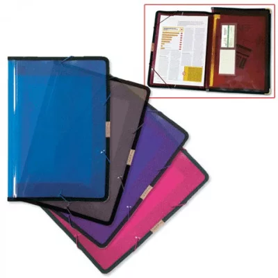 Папка на резинках BRAUBERG широкая, А4 330*240мм, ассорти, 0,60мм, 221368