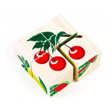 Кубики "Фрукты-ягоды" 4 кубика Томик 3333-2