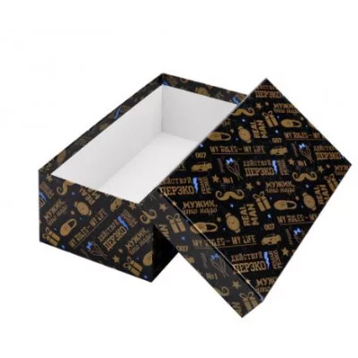 Коробка прямоугольная подарочная Дерзкий мужчина 23,5 х 15,5 х 10 см РазборПП-4534
