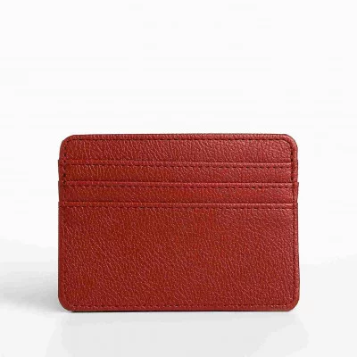 Картхолдер 10,6*0,5*8см, отд с окном, иск кожа, красный 9101441