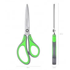 Ножницы ErichKrause Megapolis Ergo 20см, серо-зелёный  45740