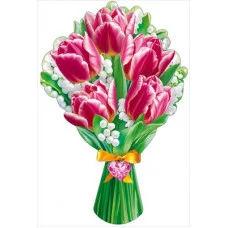 Украшение на скотче "Тюльпаны и ландыши" Отрытая планета 9.0000559 Украшение на скотче "Тюльпаны и ландыши" Отрытая планета 9.0000559