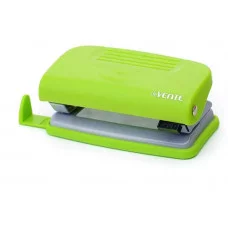 Дырокол "Neon" (10 листов) пластиковый с линейкой, в картонной коробке, неоновый зеленый 4020325