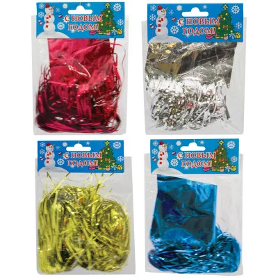 Дождик 100 мм*1,5м ассорти КазКом 204696