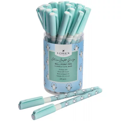 Ручка маслян. LOREX ILLEGALLY CUTE. BEAR SLIM SOFT GRIP синий 0,5 мм ассорти прорез. корп. 220959