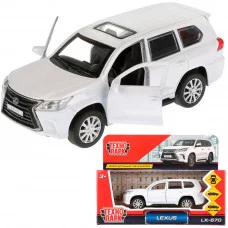 Машина металл LEXUS LX-570,12 см,откр дв,багаж,инерц,БЕЛЫЙ LX570-WH