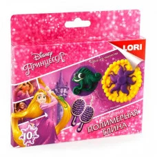 Набор для изготовления игрушки из  полимерной глины Lori, картонная упаковка, Disney. Украшения "Рапунцель" Пгд-002