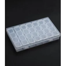 Органайзер д/декора 14блок по 4секц в конт (56яч) 21*17,5*2,7см прозрач пакет накл QF 5053065