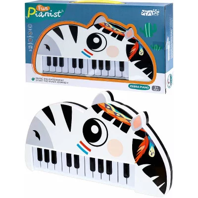 Детское пианино "Зебра" 29,5х4,7х19 см бат. 2*АА не в компл.,в коробке. 2290624