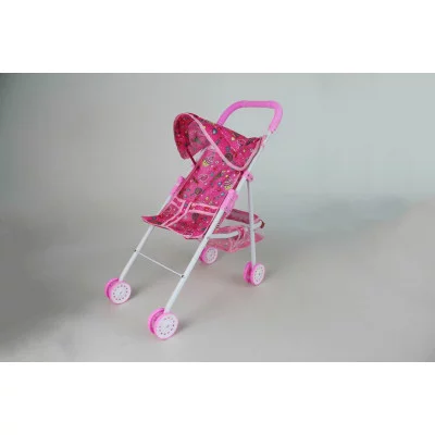 Коляска складная (металл,   30х65) с козырьком "Вкусняшки" свет, в пакете (Арт. КА-4746)