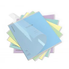 Тетрадь школьная ученическая с пластиковой обложкой на скобе, 1шт, ErichKrause Классика CoverPrо, цвет - ассорти, А5+, 18 листов, линейка_MIX-PACK 56357