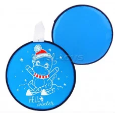 Сани-ледянка c принтом 34,5см цв. голубой МТ13117