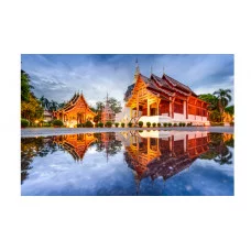 Палитра. Холст с краск. 40х50 см по номер. в пленке. ПАГОДА У ВОДЫ (Арт. Х-3488)
