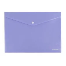 Папка-конверт на кнопке А4, 180мкм, сиреневый (ПК-3023/10) ПК-3023/10