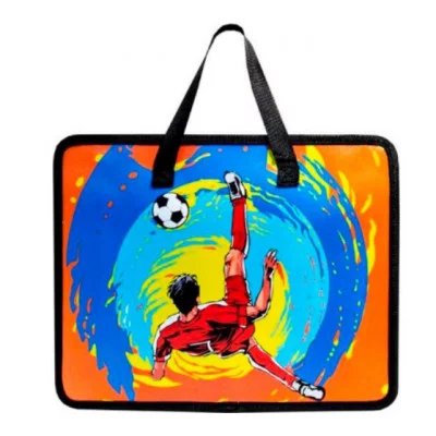 Папка школьная для тетрадей А4 на молнии с ручками "Футбол", пластик, 33.5*26*10 см. 6006 Josef Otten /1 /12¶/0 /96 365518