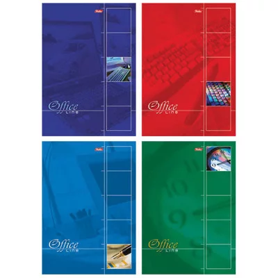 Тетрадь 80л., А4, клетка на гребне Hatber "Office Line", выборочный лак Хатбер 135744