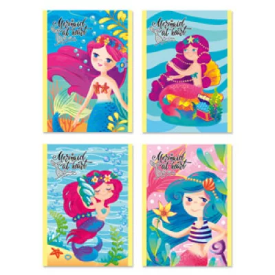 БЛОКНОТ А6 24л. РУСАЛОЧКА Б24-6235 ассорти, на скрепке