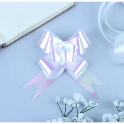 Бант-бабочка №3 перламутр, белый 817844